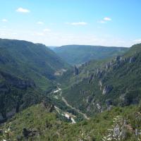 Les gorges du Tarn au niveau de La Malène